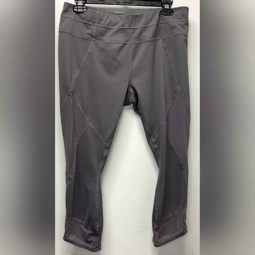 Athleta Aura Sonar Leggings Gray Capri Crop Size Large